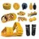 Set of running gear parts for Atlas Terex 1804 excavator