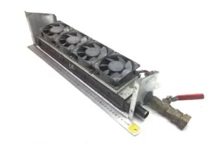 Cabin heating radiator fan set for scania with 4 fans and control valve