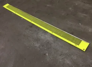 Yellow ventilation grille for scania