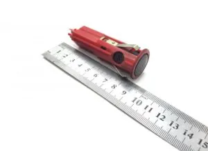 Hazard light switch scania 1327015, red, 10 cm