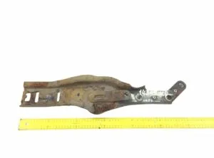 Exhaust pipe support scania 1741487 – rusted metal with holes and slots, approximate length 40 cm