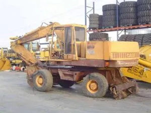 Case machine dismantling – wheeled excavator