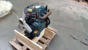 Kubota d1005 diesel engine on wooden pallet