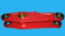 Volvo L150 front loader link - Red spare part with mounting holes