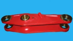 Volvo l150 front loader link – red spare part with mounting holes