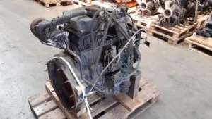Mercedes-benz om364a engine on wooden pallet