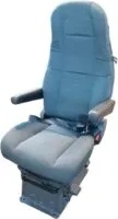 Passenger seat for Volvo FH13 truck, blue, with arms and seat belt