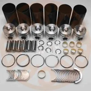 Komatsu s6d102e-1a engine set – pistons, rings, bushings, bolts, and gaskets
