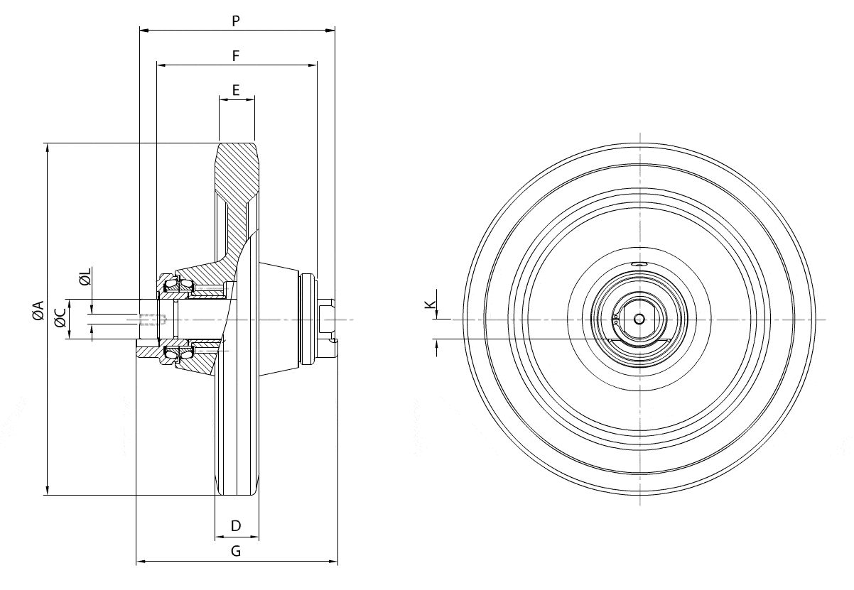 Tensioning Roller for Bobcat T200 Mini Loader