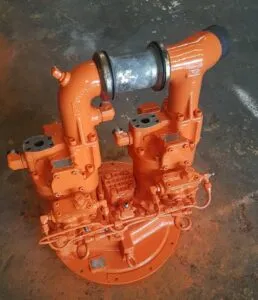 Double hydraulic pump for fiat-hitachi