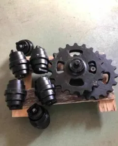 Lower rollers and sprockets kit for jcb 8015 mini excavator