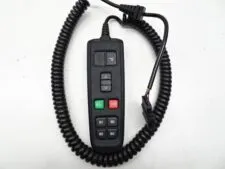 Scania truck suspension remote control with coiled cable and control buttons